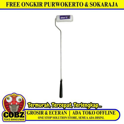 4 INCH / Z-PRO BUSA Kuas Busa Roll Cat Tembok Kayu Besi Kecil + Gagang Set