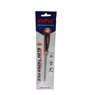 4 IN / STAYVIC Kikir Besi Asah Needle Segitiga Gagang Karet