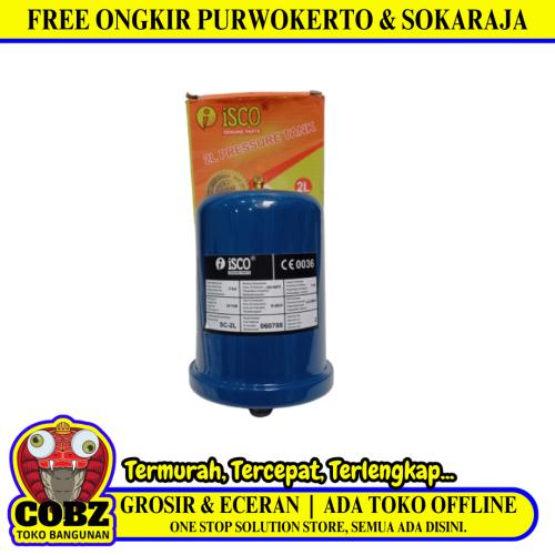 ISCO SC-2L Tabung Pompa Air Otomatis Pressure Tank Semi Jet Pump Ss