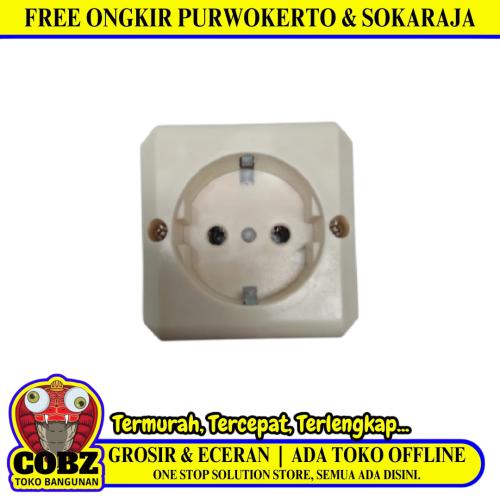 1 LUBANG / DEXTA DX-916 Stop Kontak Terminal Arde Tempel OB Outbow Putih