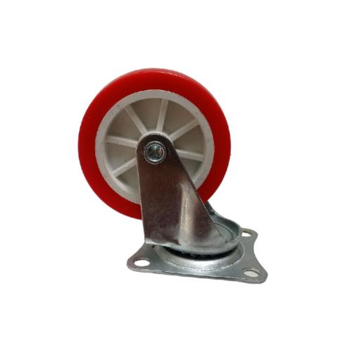 3 IN / TM Roda Hidup Trolly Non Rem Plat Nylon Merah
