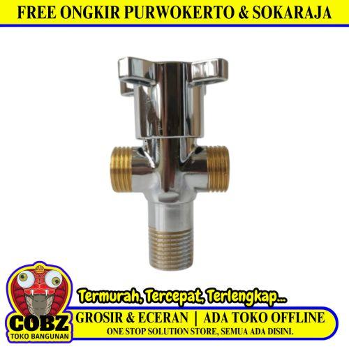 1/2 INCH / AUGUSTO Stop Kran Air Cabang Tee Shower Kloset Stainless