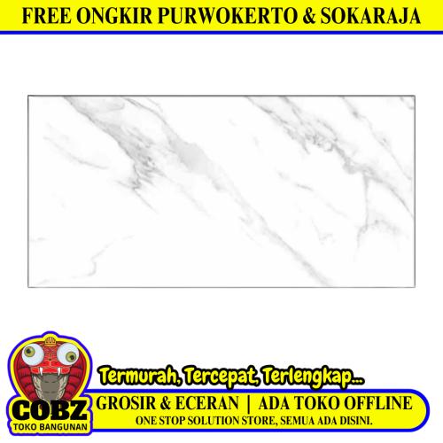 60 CM x 120 CM / SERENITY STATUARIO NATURALE Granit Dinding Kamar Mandi Glossy Dus