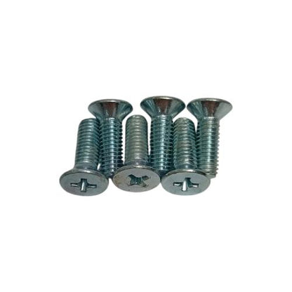 M 5 x 15 MM / TM Baut JF Kepala Rata Plus Putih Biji