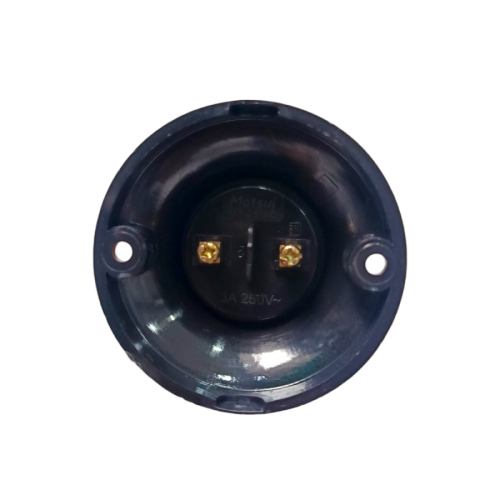 MATSUI 02 Fitting Tempat Lampu Plafon Atap Tempel Bulat Kecil Hitam