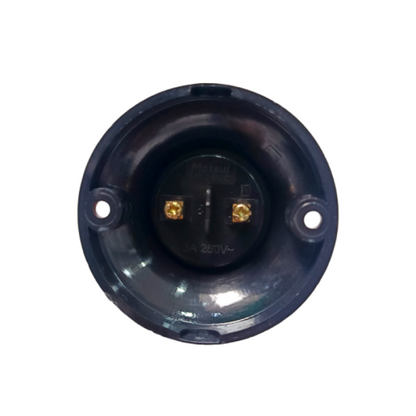 MATSUI 02 Fitting Tempat Lampu Plafon Atap Tempel Bulat Kecil Hitam