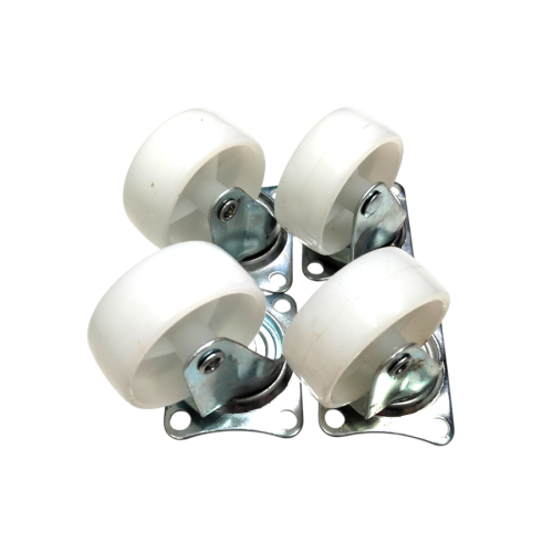 2 IN / SAB SG-50 Roda Hidup Trolly Bentuk Plat 50 MM Nylon Putih 4 Pcs Dus