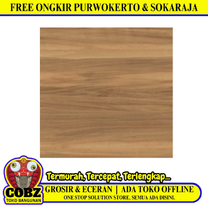 50 CM x 50 CM / UNO OTTAWA Keramik Lantai Rumah Glossy Brown Dus