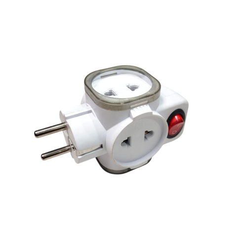 4 LUBANG / MIKOTEK Steker Stop Kontak Colokan Serbaguna 4 in 1 + Switch