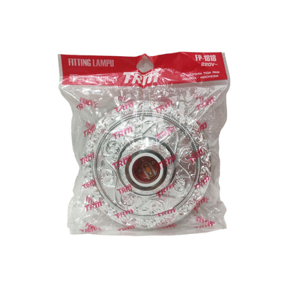 TRM 1832 Fitting Tempat Lampu Plafon Atap Tempel Motif Besar Warna