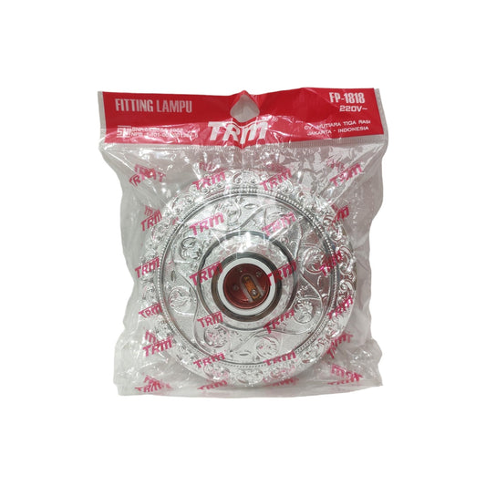 TRM 1832 Fitting Tempat Lampu Plafon Atap Tempel Motif Besar Warna