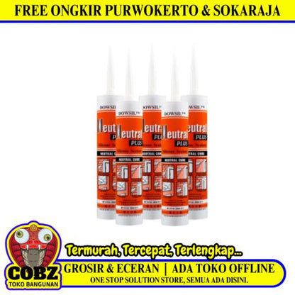 300 ML / DOWSIL Lem Silicone Sealant Kaca Akrilik Neutral Botol