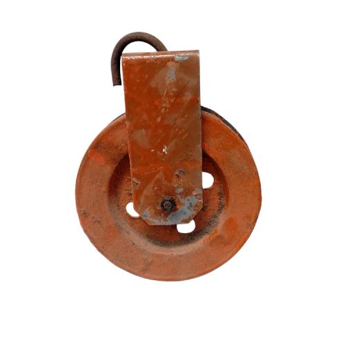 6 1/2 IN / NM Katrol Kerekan Timba Air Sumur Bangunan Besi Orange