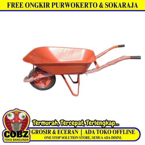 HSG Gerobak Sorong Pasir Proyek Cor Semen 1 Roda Ban Jenis Ban Warna Set