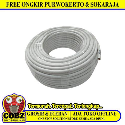 2 INTI x 1.5 MM / TM NYM Tunggal Kabel Tembaga SNI Putih Meter