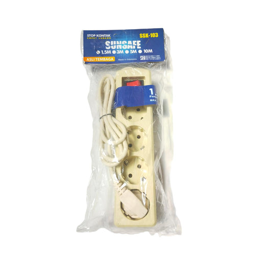 4 LUBANG × 150 CM/ SUNSAFE Stop Kontak Colokan Terminal Kabel 1.5 M