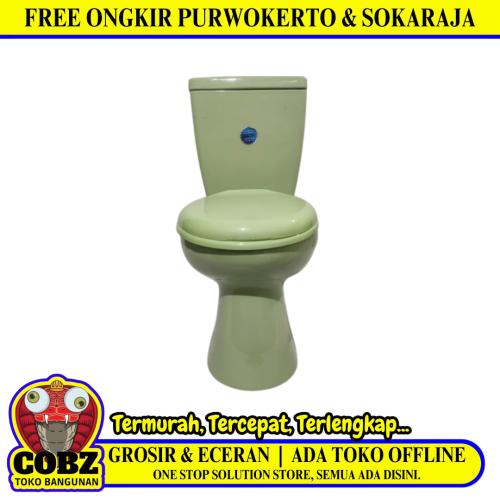 65 CM x 37 CM x 70 CM / DATA Monoblok Kloset Duduk Tangki  Hijau Set