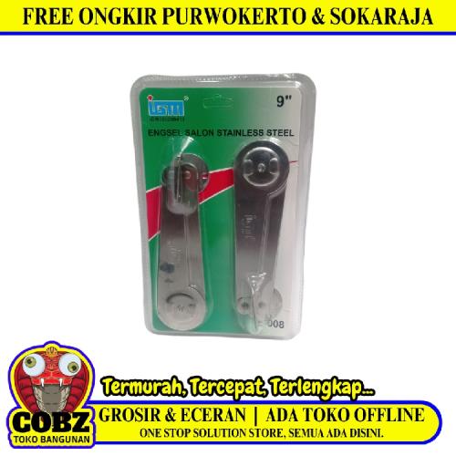 9 IN / IGM  Tangan Gareng Engsel Salon Penahan Jendela SS Set