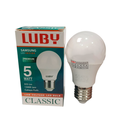 5 WATT / LUBY CLASSIC LED Lampu Bohlam Bulb Moto Putih