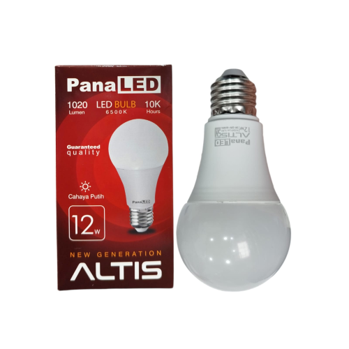12 WATT / PANALED ALTIS LED Lampu Bohlam Bulb Moto Putih