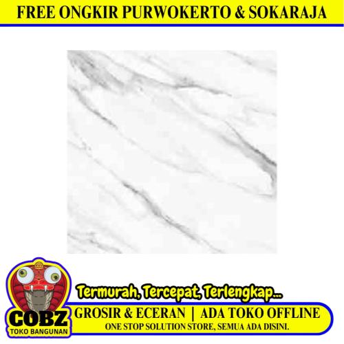 80 CM x 80 CM / SERENITY MARBELLA WHITE Granit Lantai Rumah Glossy Dus