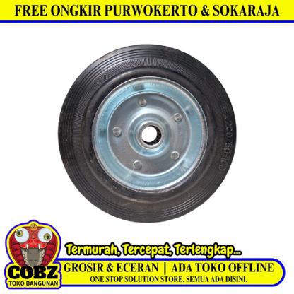 8 IN / TRIPLE-S Roda Saja Trolly Karet Hitam Pcs