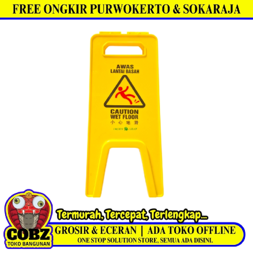 CAUTION WET FLOOR Papan Peringatan Kuning Pcs