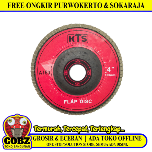4 IN x GRIT 150 / KTS Flap Disc Mata Gernda Amplas Susun Kipas