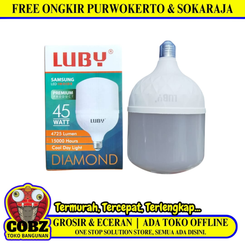 45 WATT / LUBY DIAMOND LED Lampu Bohlam Bulb Moto Putih
