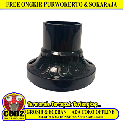 MATSUI 02 Fitting Tempat Lampu Plafon Atap Tempel Bulat Kecil Hitam
