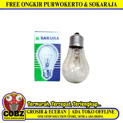 5 WATT / SAKURA Lampu Bohlam Pijar Penghangat Ternak Ayam Kuning