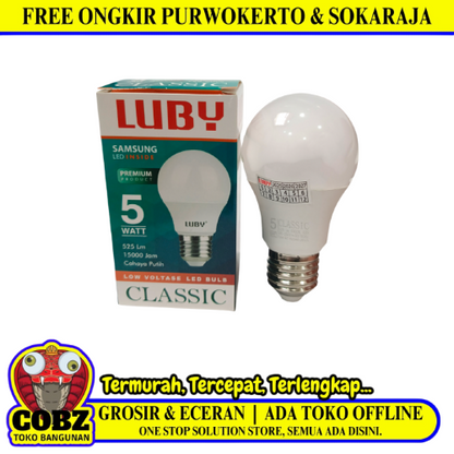 5 WATT / LUBY CLASSIC LED Lampu Bohlam Bulb Moto Putih