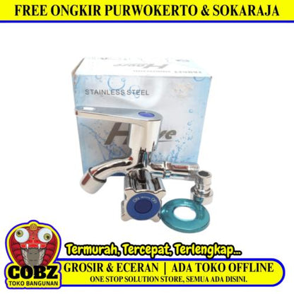 1/2 IN / HAUSE Kran Air Cabang Double Shower Mesin Cuci Stainless