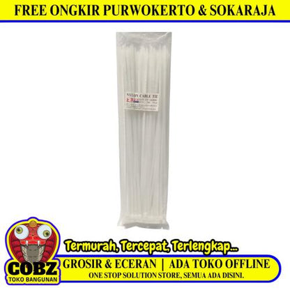 3.6 MM x 300 MM / ZZ ONE Kabel Cable Ties Tali Ripet 30 CM Putih Pack
