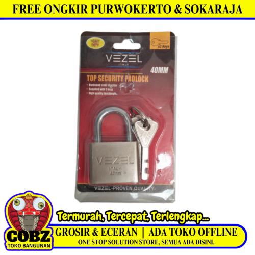 40 MM / VEZEL Gembok Pintu Pagar Padlock Anti Maling Leher Pendek