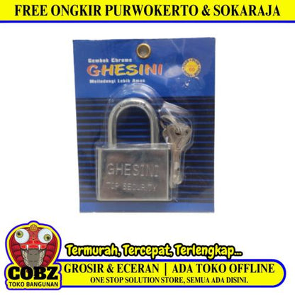 60 MM / GHESINI Gembok Pintu Pagar Padlock Anti Maling Leher Pendek