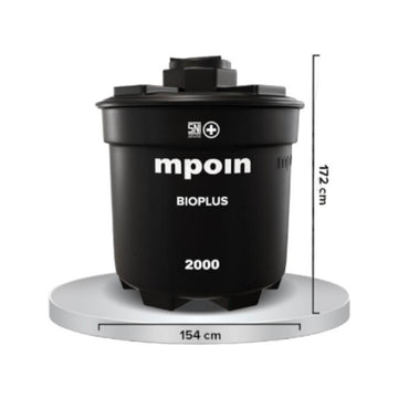 2000 L / M POIN + BIO PLUS B 2000 Septic Tank Sepiteng Tangki PVC Red Granite Set