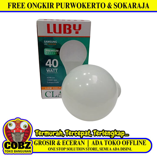 40 WATT / LUBY LED Lampu Bohlam Bulb Moto Putih