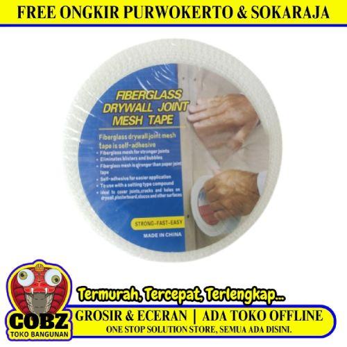 30 MM / FIBERGLASS Isolasi Lakban Serat Kasa Plafon GRC Fiber Tape