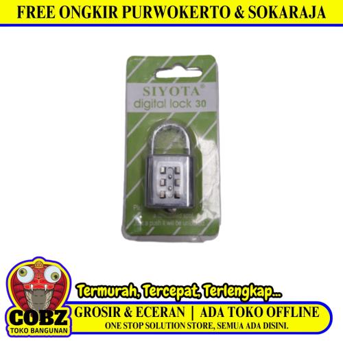 30 MM / SIYOTA Gembok Nomer Pin Angka Tas Kunci Koper Travel Lock
