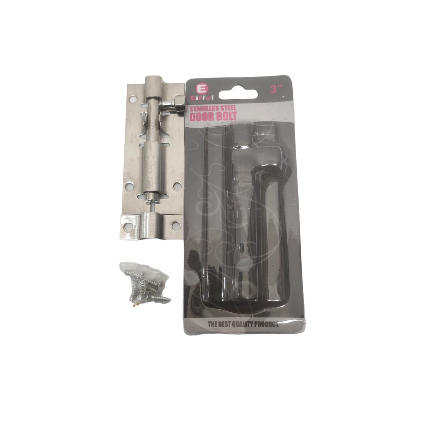 3 IN / EIFFEL Grendel Kunci Slot Pintu Jendela Stainless