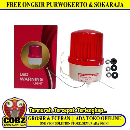 BOSSECOM Lampu Emergency Rotary LED Flash Motor Mobil Merah