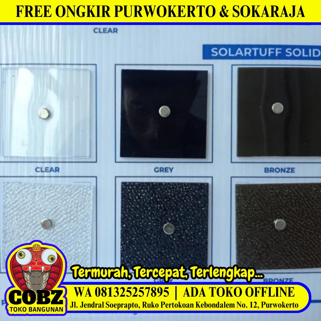 1.2 MM x 1.1 M x 50 M / SOLARFLAT Atap Polykarbonat Solid Plain Grey Roll