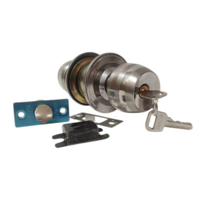 D 5 CM / ARNIETA 5831 Kunci Handle Pintu Bulat Kamar Mandi Stainless Putih Set