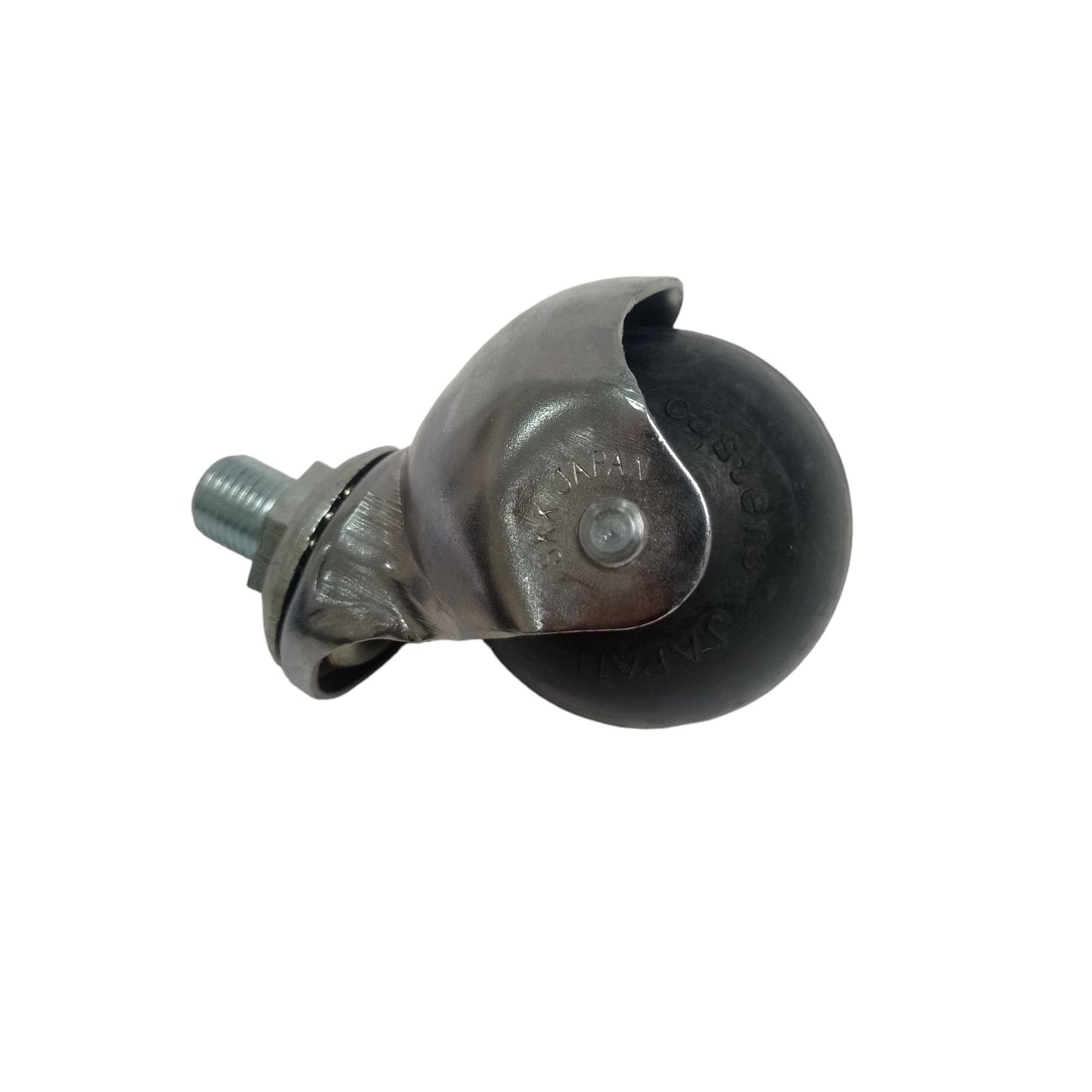 2 IN / TM Roda Hidup Trolly Non Rem Bulat Drat Karet Hitam Rem