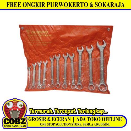 8 MM - 22 MM / DIAMOND Kunci Ring Pas Kombinasi Combination 11 Pcs Set