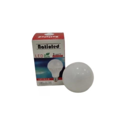3 WATT / NATIOLED LED Lampu Bohlam Bulb Moto Putih