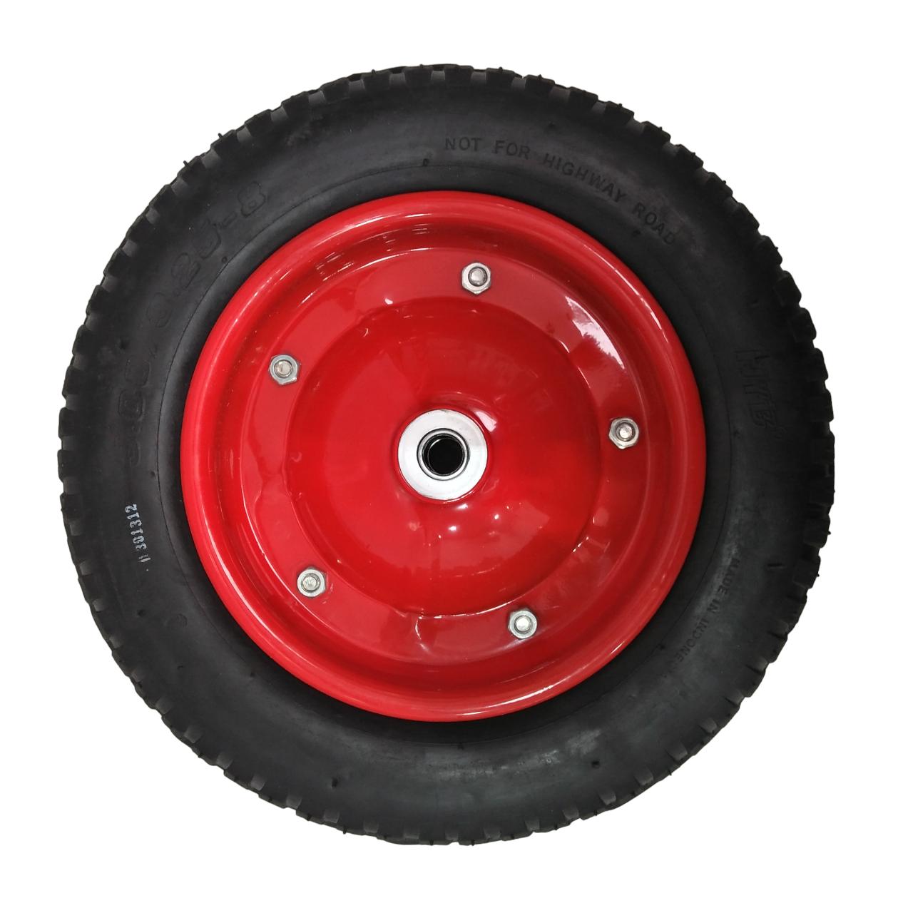 8 IN/MANCINI BULAT Roda Ban Mati Gerobak Angkong Sorong Pasir Cor Set