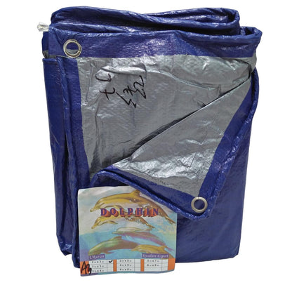 2 M x 3 M / TM A3 Terpal Tarpaulin Tutup Plastik PVC Biru Silver