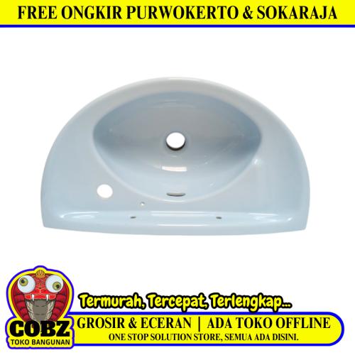 52  CM X 30 CM X17 CM / TOTO L34 Wastafel Tempat Cuci Tangan Blue Keramik